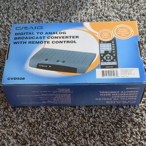 Craig Digital to Analog Broadcast Converter with Remote - New In box